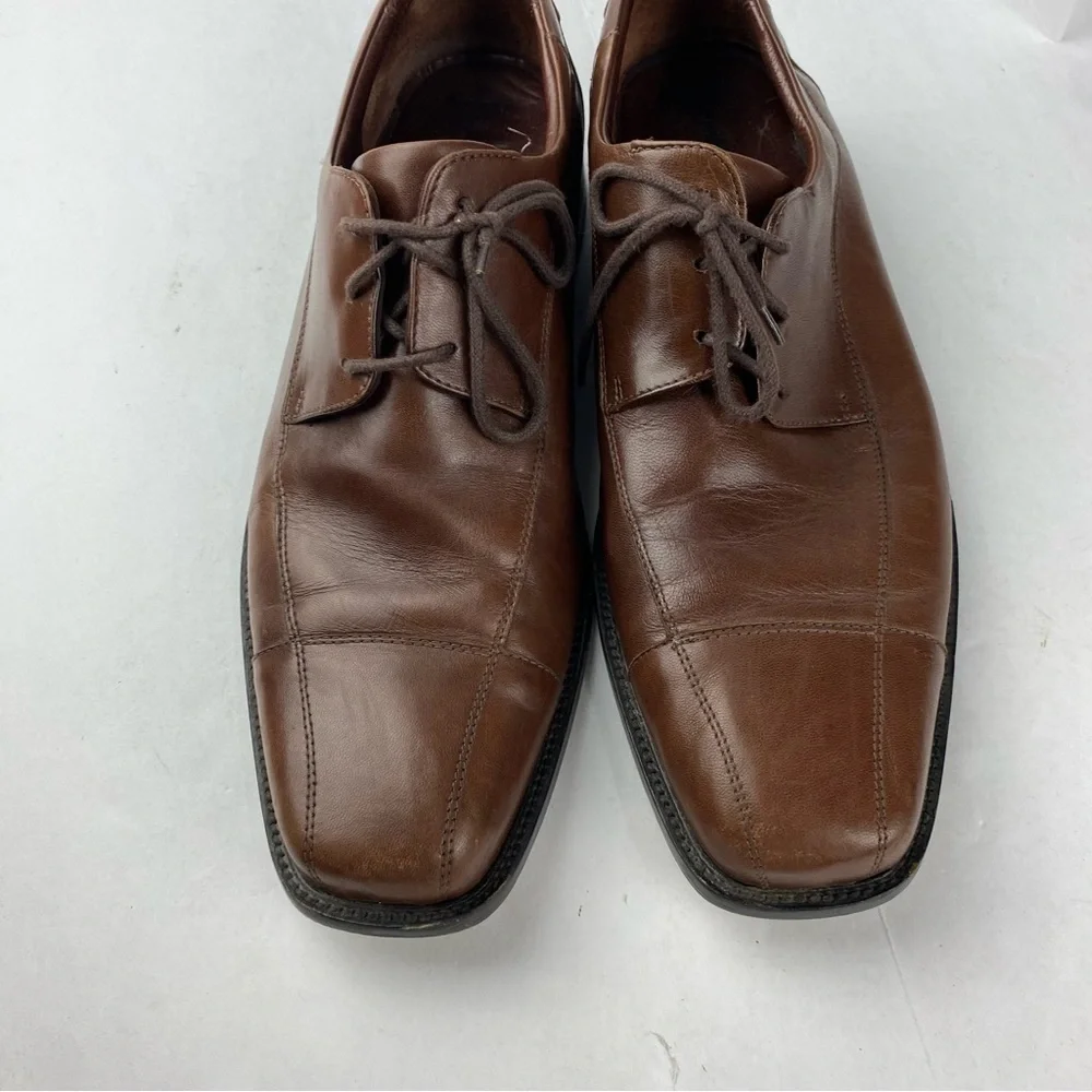 Johnston & Murphy Mens 13 Brown Leather Derby Shoes